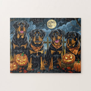 Rottweiler Halloween Gruselig Puzzle