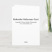 Rottweiler Halloween Karte (Rückseite)