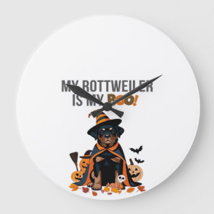 Rottweiler Halloween-Kostüm  Mein Rottweiler ist M Große Wanduhr
