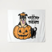 Rottweiler Halloween No Tricks Just Leckereien Par Wandteppich (Vorderseite (Horizontal))