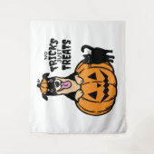 Rottweiler Halloween No Tricks Just Leckereien Par Wandteppich (Vorderseite)