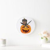 Rottweiler Halloween Runde Wanduhr (Zuhause)