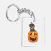 Rottweiler Halloween Schlüsselanhänger (Vorderseite links)