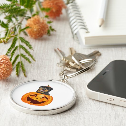 Rottweiler Halloween Schlüsselanhänger (Seite)