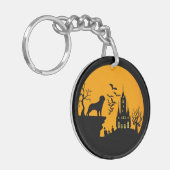 Rottweiler Halloween Schlüsselanhänger (Vorderseite links)