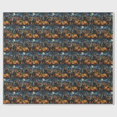 Rottweiler Halloween Spooky Geschenkpapier (Flach)