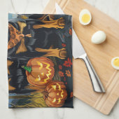 Rottweiler Halloween Spooky Geschirrtuch (Viertel Falte)