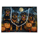 Rottweiler Halloween Spooky Große Geschenktüte (Vorderseite)