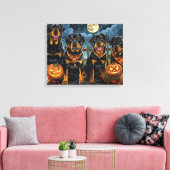 Rottweiler Halloween Spooky Leinwanddruck (Insitu (Wohnzimmer))