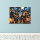 Rottweiler Halloween Spooky Leinwanddruck (Insitu (Holzboden))