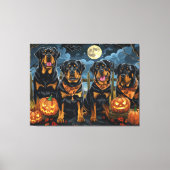 Rottweiler Halloween Spooky Leinwanddruck (Vorderseite)