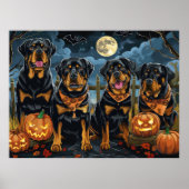 Rottweiler Halloween Spooky Poster (Vorne)