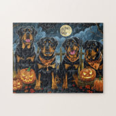 Rottweiler Halloween Spooky Puzzle (Horizontal)