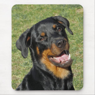 Rottweiler Happy Dog Mouse Pad Mousepad