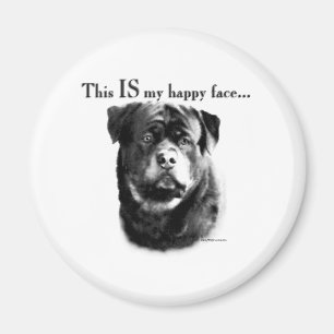 Rottweiler Happy Face - Magnet