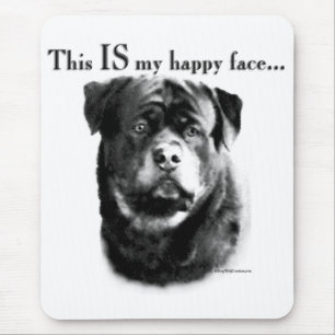 Rottweiler Happy Face Mousepad