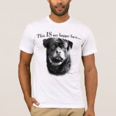 Rottweiler Happy Face T-Shirt (Vorderseite)