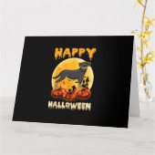 rottweiler happy halloween dog scary moon costumes karte (Gelbe Blume)