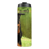 Rottweiler Happy Thermosbecher (Vorderseite)