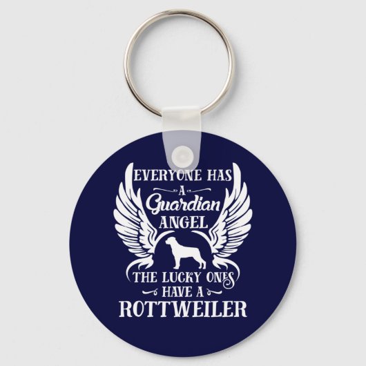 Rottweiler Haustier-Schutzengel Schlüsselanhänger (Vorderseite)