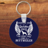 Rottweiler Haustier-Schutzengel Schlüsselanhänger (Vorderseite)