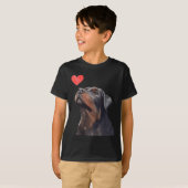 Rottweiler Heart Hund Liebe T-Shirt (Vorne ganz)