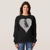 Rottweiler Heart Jigsaw Pieces Rottweiler Sweatshirt (Vorne ganz)