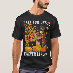 Rottweiler Herbst für Jesus, den er nie Verlasse T-Shirt