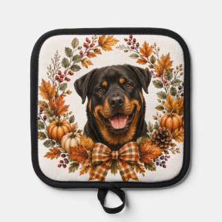 Rottweiler-Herbstkranz Topflappen