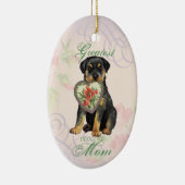 Rottweiler Herz Mama Keramik Keramik Ornament (Rechts)