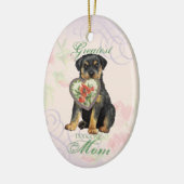 Rottweiler Herz Mama Keramik Keramik Ornament (Links)