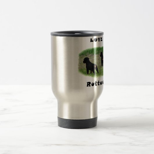 Rottweiler Herzen Reisebecher (Mittel)
