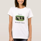 Rottweiler Herzen T-Shirt (Vorderseite)