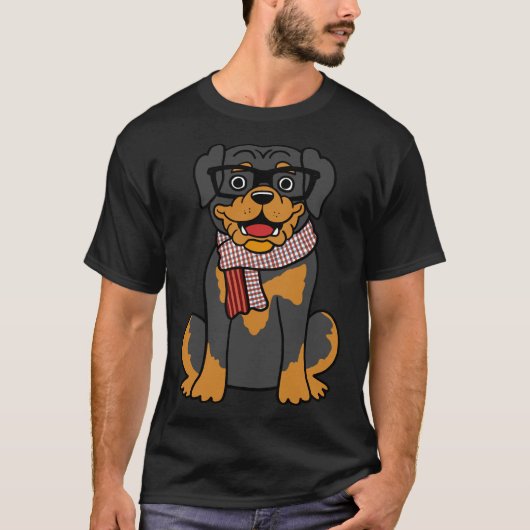 Rottweiler Hipster T-Shirt (Vorderseite)