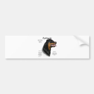 Rottweiler History Design Autoaufkleber