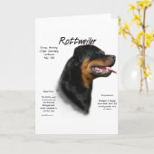 Rottweiler History Design Karte (Gelbe Blume)