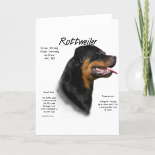 Rottweiler History Design Karte