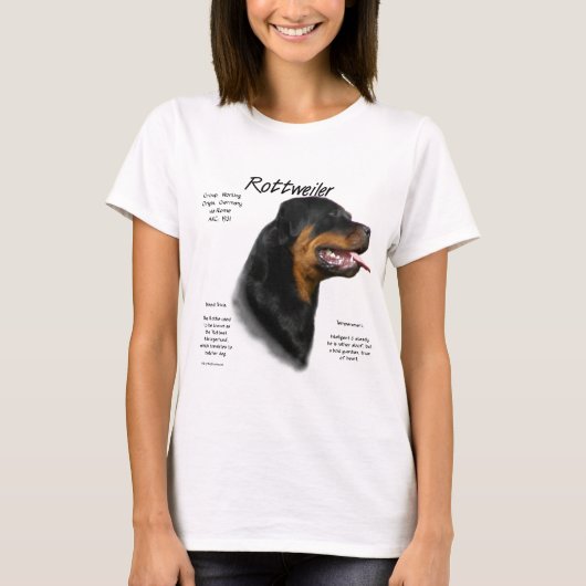 Rottweiler History Design T-Shirt (Vorderseite)