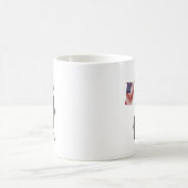 Rottweiler Holding US-amerikanische Flagge Kaffeetasse (Mittel)