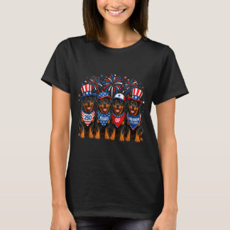 Rottweiler Hund 250 Jahre Amerikanisch 1776 2026 4 T-Shirt
