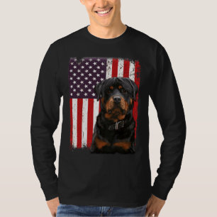 Rottweiler Hund 4. Juli American Flag Patriotic T-Shirt