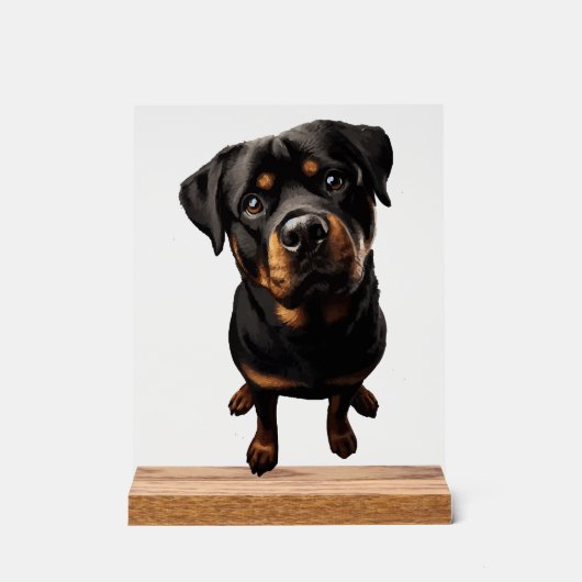 Rottweiler Hund Acrylschild (Vorderseite)
