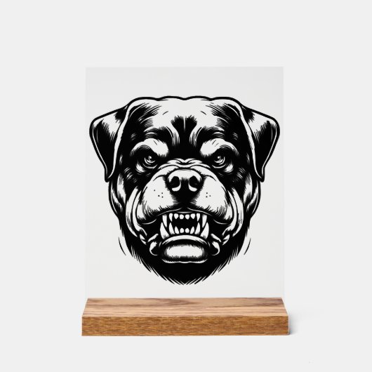 Rottweiler Hund  Acrylschild (Vorderseite)