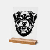Rottweiler Hund  Acrylschild (Winkel)