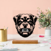 Rottweiler Hund  Acrylschild (Hochzeit)