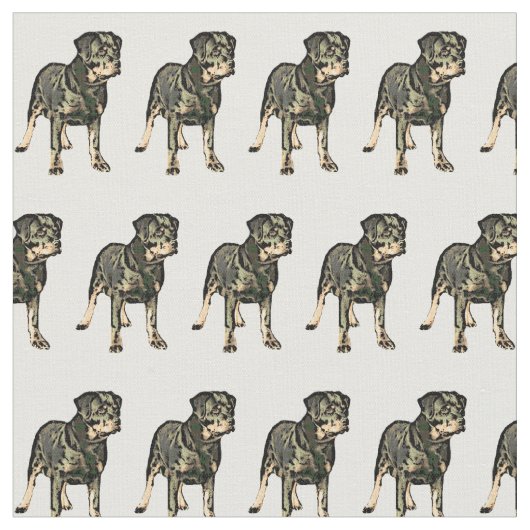 Rottweiler Hund Custom Fabric Stoff (Nahaufnahme)