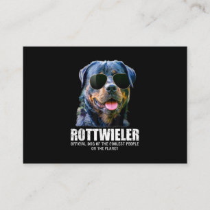 Rottweiler Hund der Coolsten Menschen auf dem Plan Visitenkarte