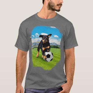 Rottweiler Hund Fußballspiel T-Shirt
