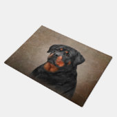Rottweiler Hund Fußmatte (Schrägansicht)