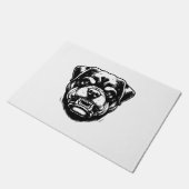 Rottweiler Hund  Fußmatte (Schrägansicht)